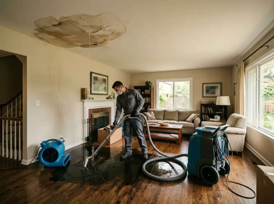 attic-pipe-burst-ceiling-drip-008 — frequently asked questions, Water Damage Restoration & Carpet Care in Lemay, MO